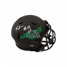 Keyshawn Johnson Autographed New York Jets Eclipse Mini Football Helmet - BAS COA