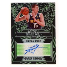 Nikola Jokic 2019-20 Panini Obsidian Green Autograph Card #VS-NJK 01/25