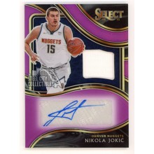 Nikola Jokic 2020-21 Panini Select Purple Autograph Jersey Card #AM-NJK 20/99