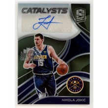 Nikola Jokic 2020-21 Panini Spectra Catalysts Autograph Card #CS-NKJ 28/49