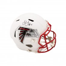 Julio Jones Autographed Falcons Flat White Replica Full-Size Football Helmet - BAS COA