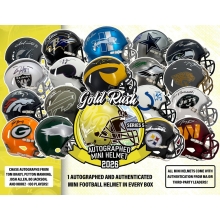 2026 Gold Rush Autographed Mini Helmet Football Edition Series 5 12-Box Case