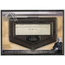 John Quincy Adams 2020 Topps Transcendent Oversized Cut Signature Autograph 1/1