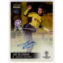 Jude Bellingham 2020-21 Topps Stadium Club Chrome Gold Autograph Rookie Card 19/50
