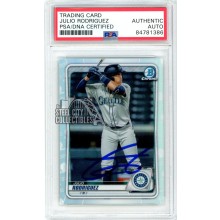 Julio Rodriguez 2020 Bowman Chrome Draft Refractor Autographed Card #BD-188 PSA/DNA