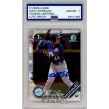 Julio Rodriguez 2019 Bowman Chrome 1st JROD Show Autograph Card #BCP-33 PSA/DNA 10
