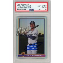 Julio Rodriguez 2021 Bowman '91 Bowman Refractor Autograph Card #91B-JR PSA/DNA