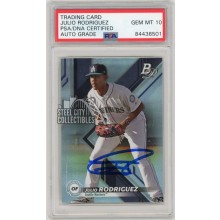 Julio Rodriguez 2019 Bowman Platinum Autographed Card #TOP-63 - PSA/DNA 10