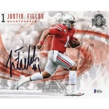 Justin Fields Autographed Ohio State 8x10 Photo - BAS COA