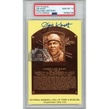 Jim Kaat Autographed HOF Plaque Postcard - PSA/DNA Gem MT 10