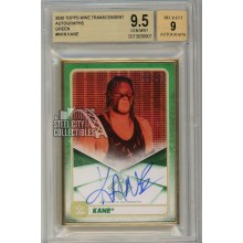 Kane 2020 Topps Transcendent WWE Green Autograph Card 03/15 BGS 9.5