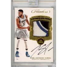 Karl-Anthony Towns 2016-17 Panini Flawless Autograph Patch Card #DP-KAT 07/10