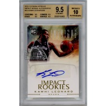 Kawhi Leonard 2012-13 Panini Intrigue Autograph Rookie Card #53 22/99 BGS 9.5