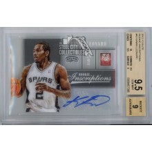 Kawhi Leonard 2012-13 Panini Elite Autograph Rookie Card #43 BGS 9.5 Gem Mint