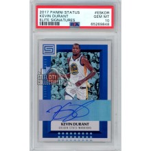 Kevin Durant 2017-18 Panini Status Elite Signatures Autograph Card #ESKDR PSA 10