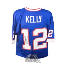 Jim Kelly Autographed Buffalo Bills Mitchell & Ness Football Jersey - BAS
