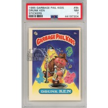 Drunk Ken 1985 Topps Garbage Pail Kids Sticker Card #9b PSA 7 NM