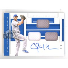 Clayton Kershaw 2020 Panini National Treasures Autograph Jersey Card #GGS-CK 1/2