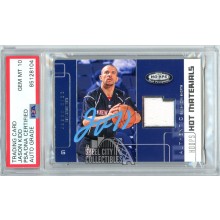 Jason Kidd 2002-03 Fleer Hot Materials Autograph Jersey Card #HM-JK PSA/DNA 10 (Blue)