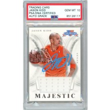 Jason Kidd 2012-13 Panini Crusade Autograph Jersey Card #27 PSA/DNA 10 (Blue)