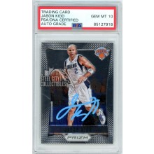 Jason Kidd 2012-13 Panini Prizm Autograph Card #81 PSA/DNA 10 (Blue)