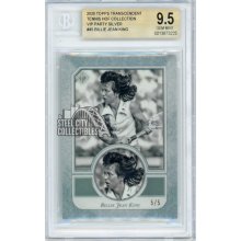 Billie Jean King 2020 Topps Transcendent Tennis VIP Silver Card #45 5/5 BGS 9.5