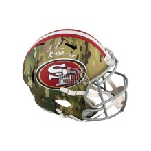 George Kittle Autographed San Francisco 49ers Camo Replica Full-Size Football Helmet - BAS (White Ink)