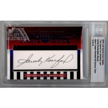 Sandy Koufax/Stan Musial 2010 Leaf Sports Icons Cut Autograph Card 12/15 BAS