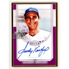 Sandy Koufax 2017 Topps Transcendent Purple Autograph Card #TCA-SK 09/10