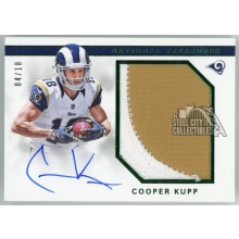 Cooper Kupp 2017 Panini National Treasures RMS Green Rookie Patch Autograph 04/18