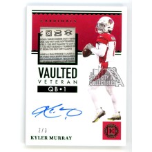Kyler Murray 2021 Panini Encased Vaulted Veteran Tag Patch Autograph Card 2/3