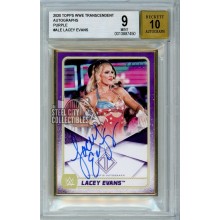 Lacey Evans 2020 Topps Transcendent WWE Purple Autograph Card 04/10 BGS 9