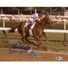 Laffit Pincay Autographed 8x10 Photo - BAS COA (Horizontal)