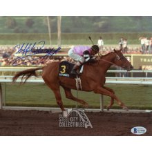 Laffit Pincay Autographed 8x10 Photo - BAS COA (Affirmed)