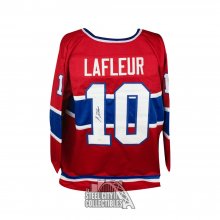 Guy Lafleur Autographed Montreal Custom Red Hockey Jersey - JSA COA