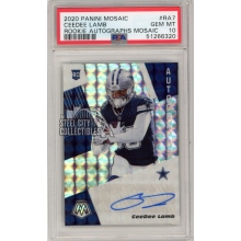 CeeDee Lamb 2020 Panini Mosaic Autograph Rookie Card #RA7 PSA 10 Gem Mint