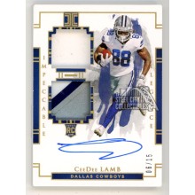 CeeDee Lamb 2020 Panini Impeccable Autograph Rookie Patch Card #106 06/15 *READ*