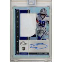 CeeDee Lamb 2020 Panini One Autograph Rookie Patch Card 18/25