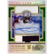 CeeDee Lamb 2020 Panini Plates & Patches Autograph Rookie Patch Card 02/15