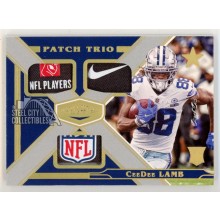 CeeDee Lamb 2020 Panini Plates & Patches Trio Tag Patch Card #PT-7 1/1