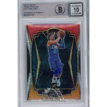 LaMelo Ball 2020-21 Select Tri-Color Shimmer Autograph Rookie Card #183 BAS 10