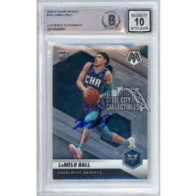 LaMelo Ball 2020-21 Panini Mosaic Autograph Rookie Card #202 BAS 10