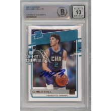 LaMelo Ball 2020-21 Panini Donruss Autograph Rookie Card #202 BAS 10