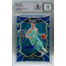 LaMelo Ball 2020-21 Panini Select Blue Autograph Rookie Card #63 BAS 10