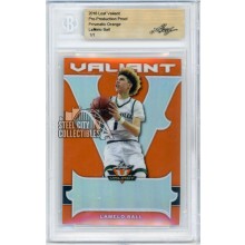 LaMelo Ball 2018 Leaf Valiant Basketball Prismatic Orange Pre-Production Proof 1/1