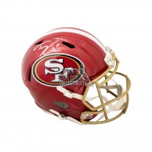 Trey Lance Autographed San Francisco 49ers Flash Replica Full-Size Football Helmet - BAS