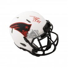 Ty Law Autographed New England Patriots Lunar Eclipse Mini Football Helmet - BAS