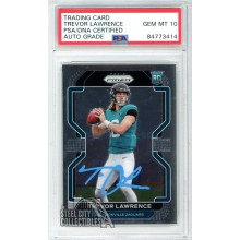 Trevor Lawrence 2021 Panini Prizm Autograph Rookie Card #331 PSA/DNA 10 (Light Blue)