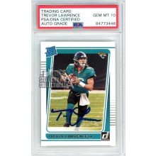 Trevor Lawrence 2021 Panini Donruss Autograph Rookie Card #251 PSA/DNA 10