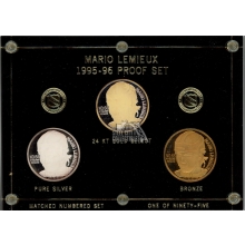Mario Lemieux 1995-96 Proof Coin Set (2 Oz Silver)